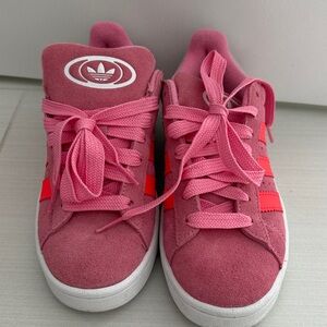 Adidas Campus Pink and Red Suede Sneakers